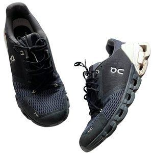 On Cloudflyer 4 Sneakers Running Lace Up Low Top Athletic Shoes Black White 10